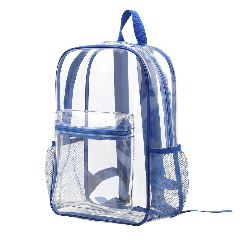 MezyTicky Kids Clear Backpack with Front Pocket & Straps