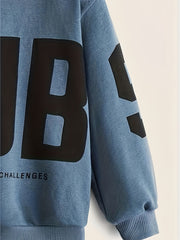 Kid's Hoodie CLUB Print Hooded Long Sleeve Top for Spring Fall