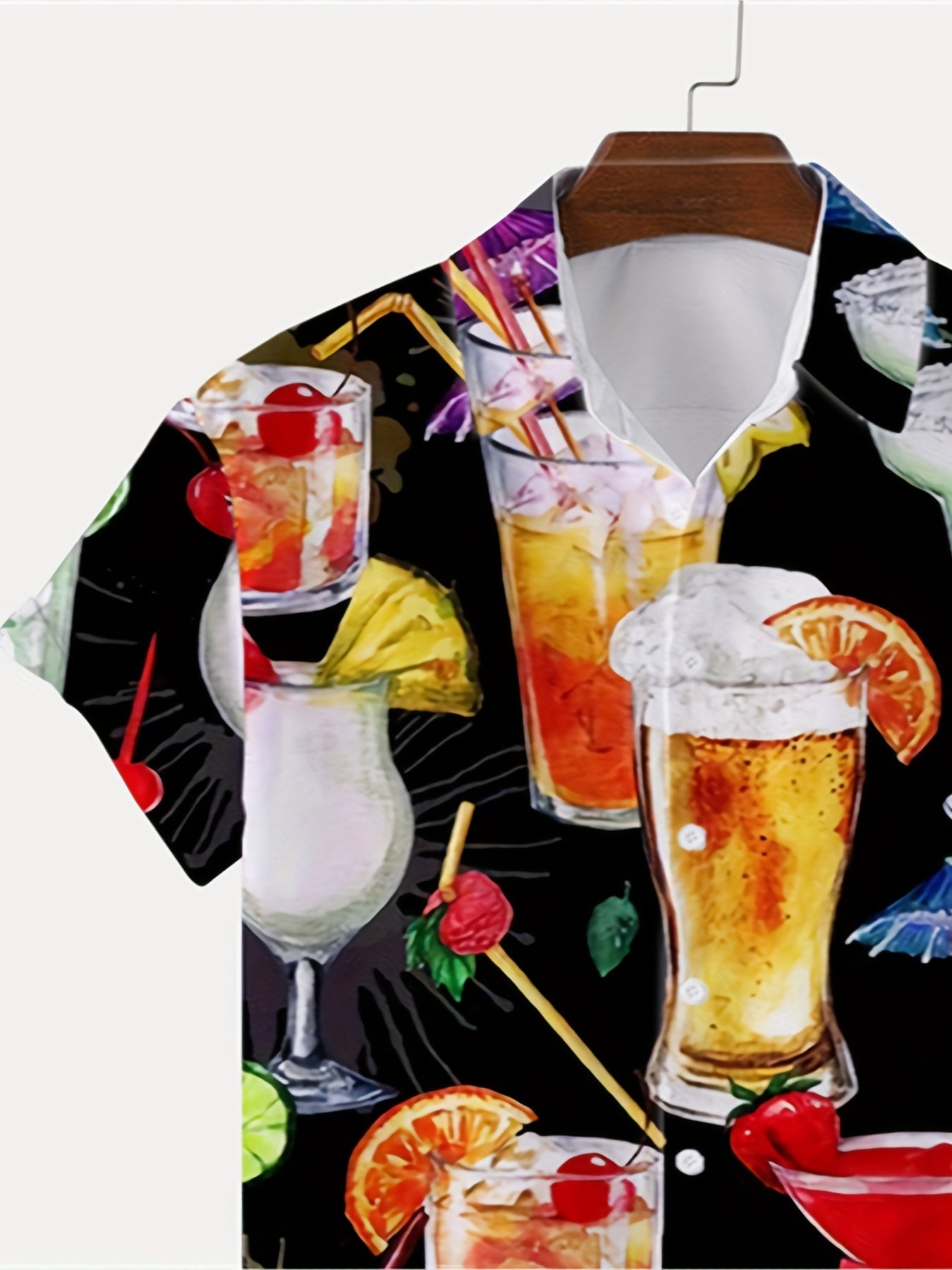 Men's Short Sleeve Hawaiian Shirt for Summer Vacation