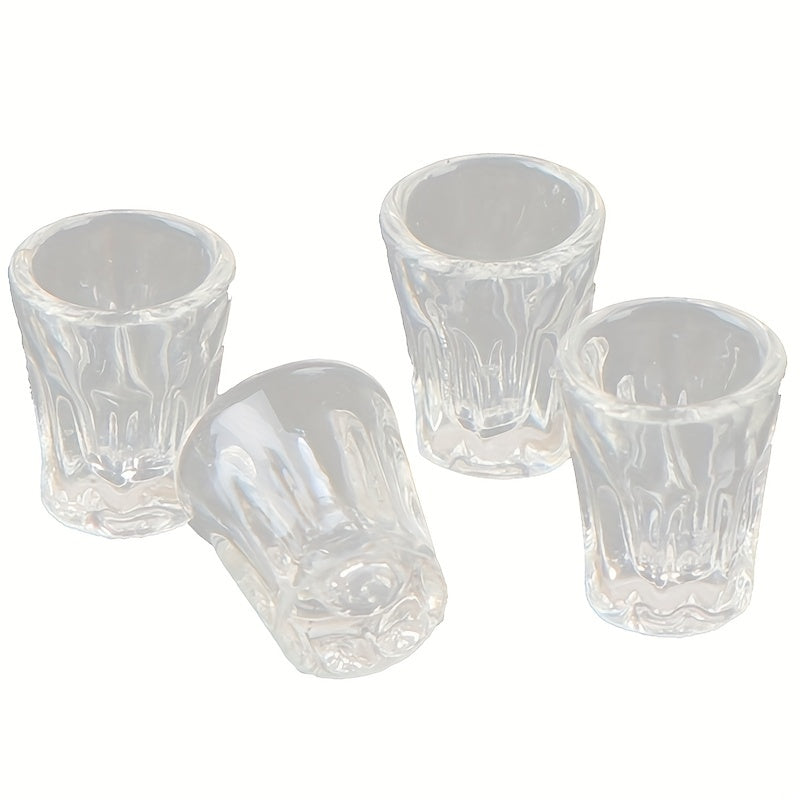 4pcs Mini Resin Transparent Cup Dollhouse Accessories Model