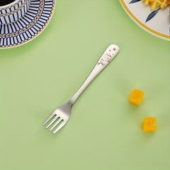 Kids Stainless Steel Fork, Spoon & Dessert Fork Set