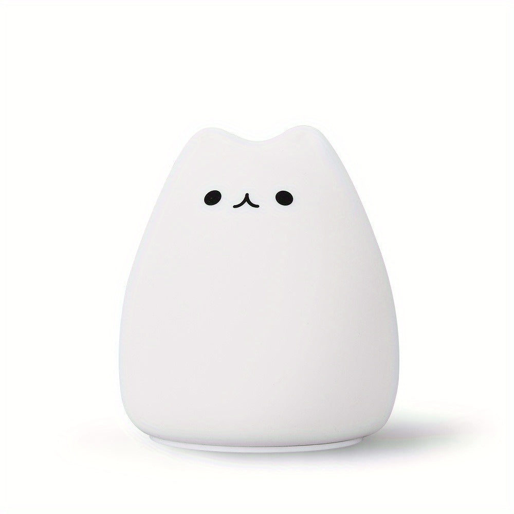Adorable Cat Silicone Night Light for Kids