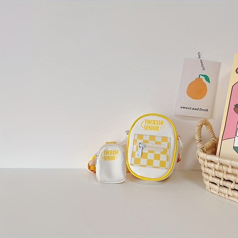 Kids Checkerboard Crossbody Bag Chest Bag