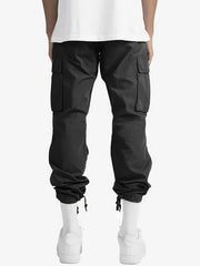 Men's Cargo Pants Drawstring Straight Fit