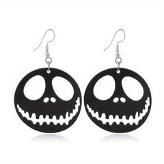 Halloween Skull Pumpkin Spider Earrings European American Gift