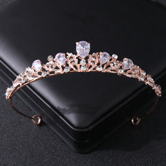 Crystal Zircon Princess Tiara for Bride Pageant Crown