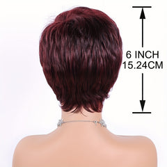 Short Straight Layered Wigs for Women Synthetic Hair Wigs