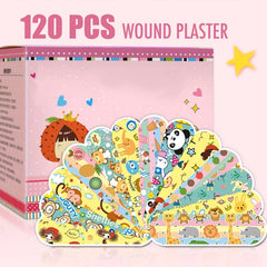 120 Cartoon Bandages Waterproof Adhesive Bandages for All Ages