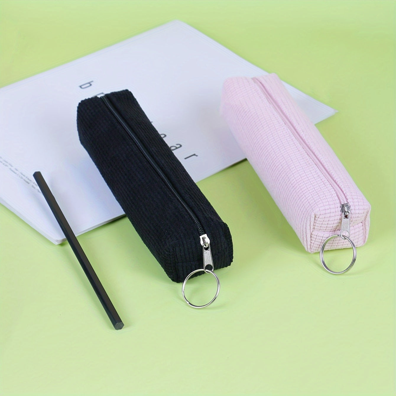 Flannelette Grid Pen Bag for Stationery