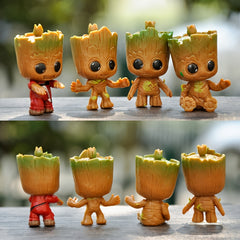 4pcs Groot PVC Action Figures Desk Decor Anime Inspired Collectible