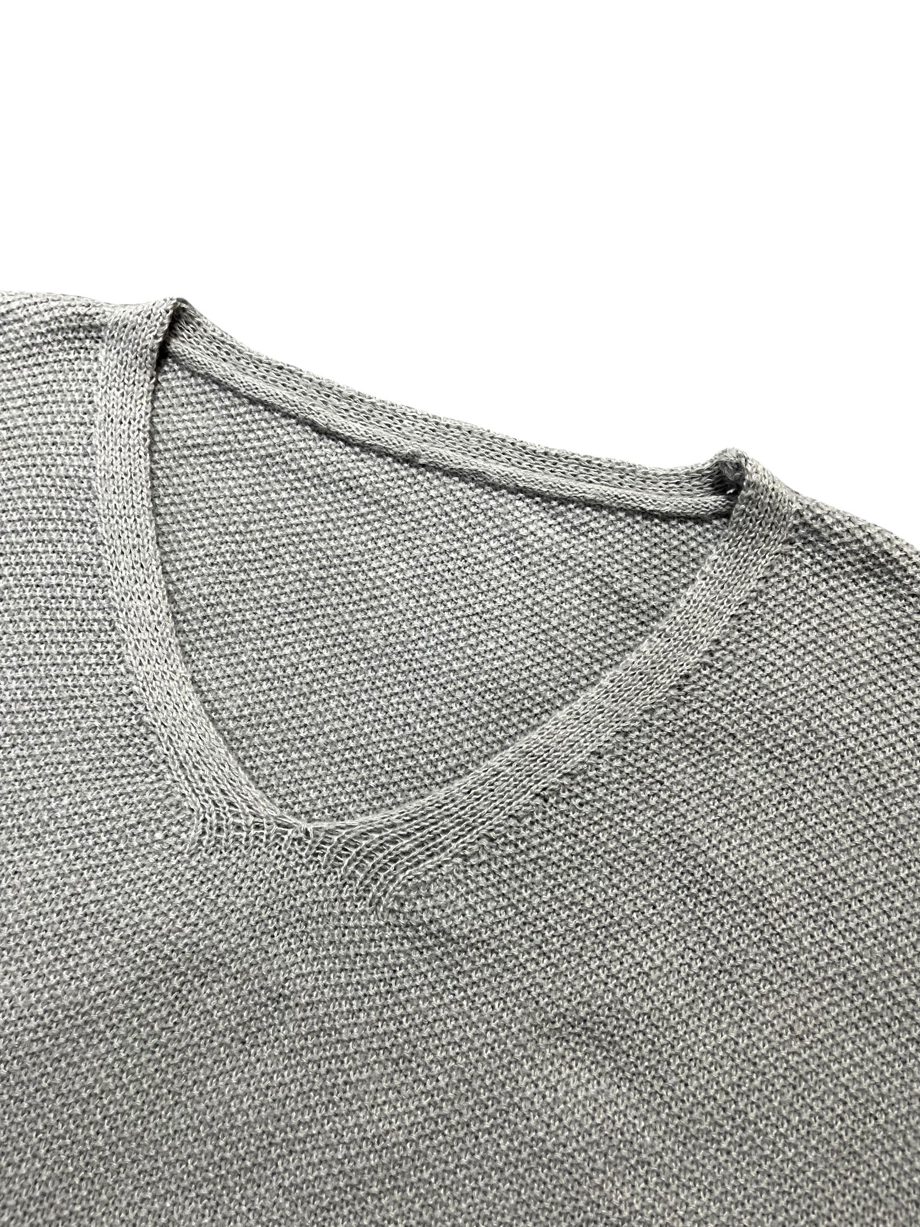 Solid V Neck Casual Sweater