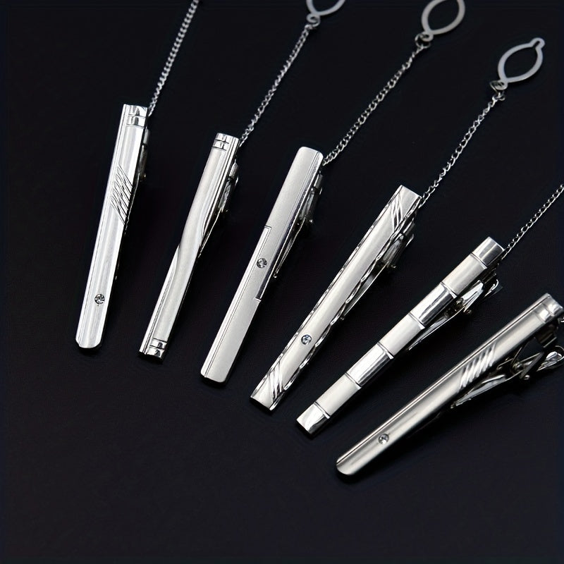 Men's Tie Clip Silvery Business Collar Clip