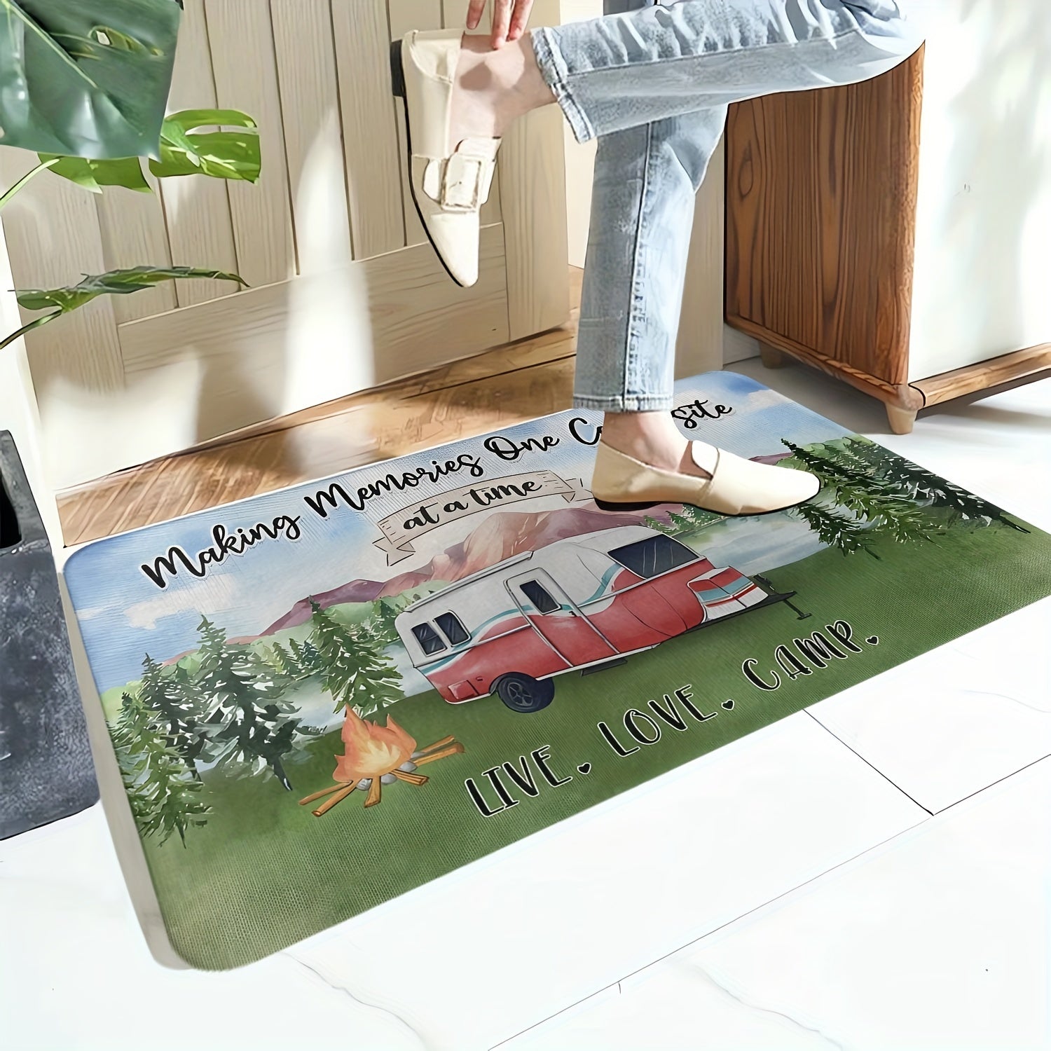 Non-slip Camping Indoor/Outdoor Welcome Mat 50x80cm Random Pattern
