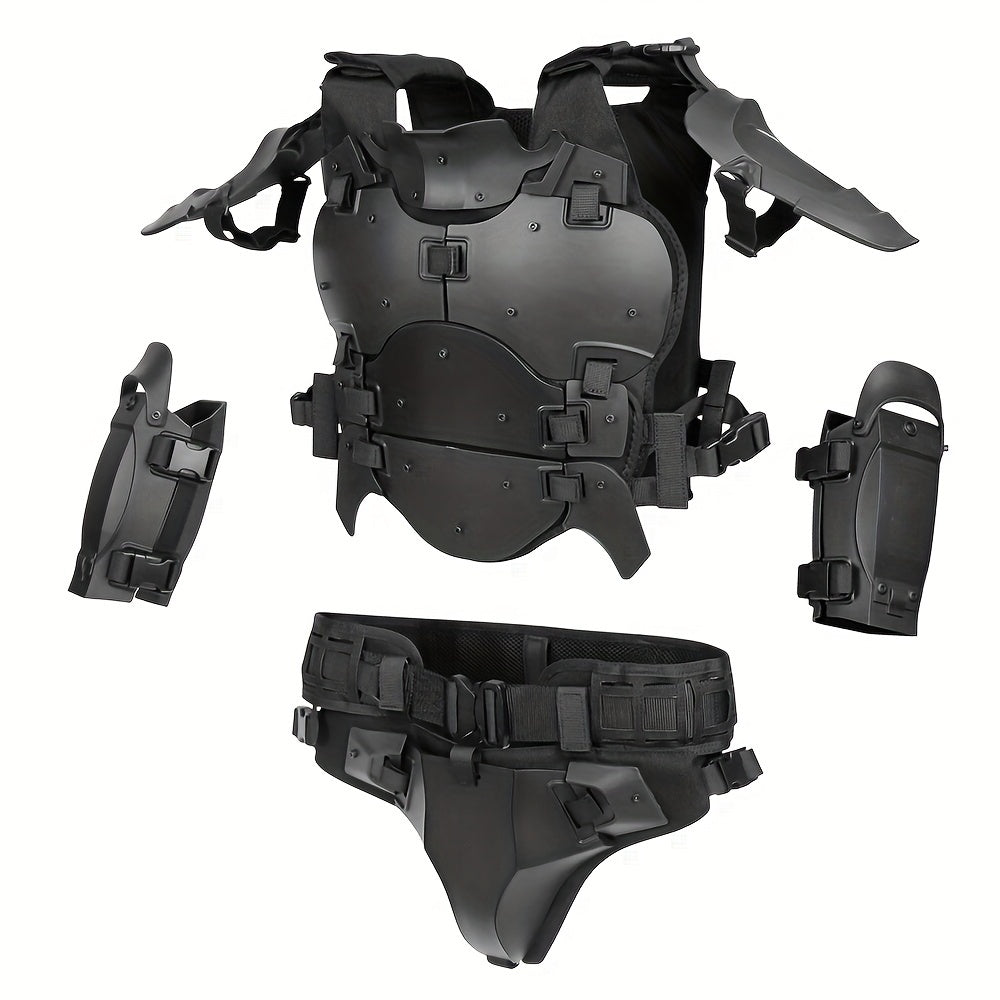 Outdoor Training Protective Vest Set with Adjustable Pads and Molle Belt