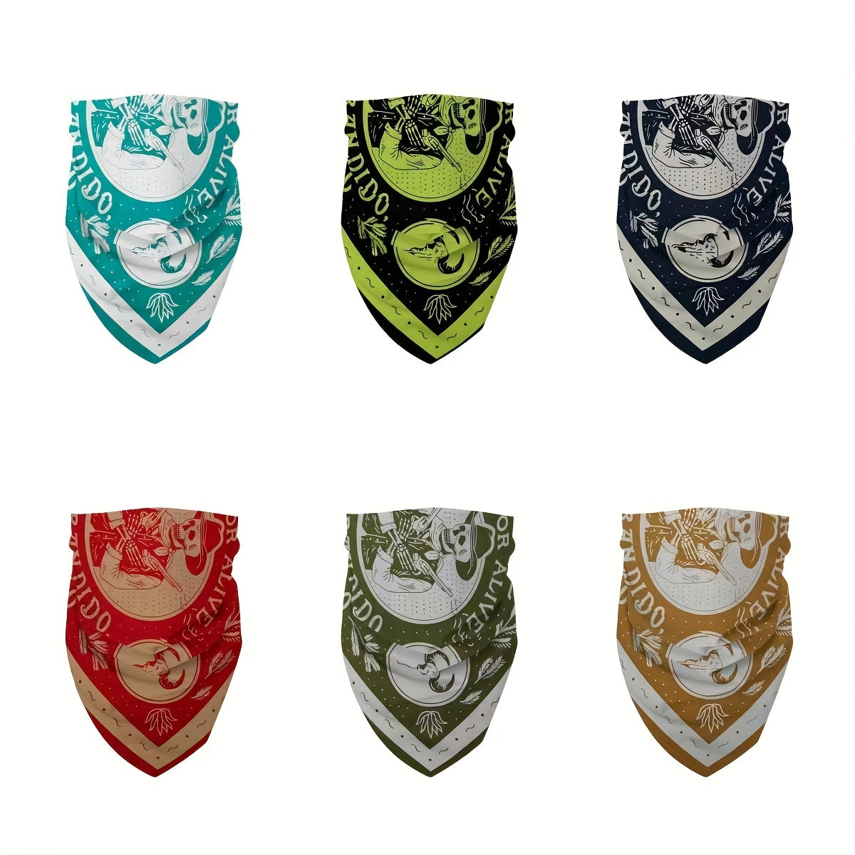 Skull Cowboy Vintage Cotton Hip Hop Bandana Scarf