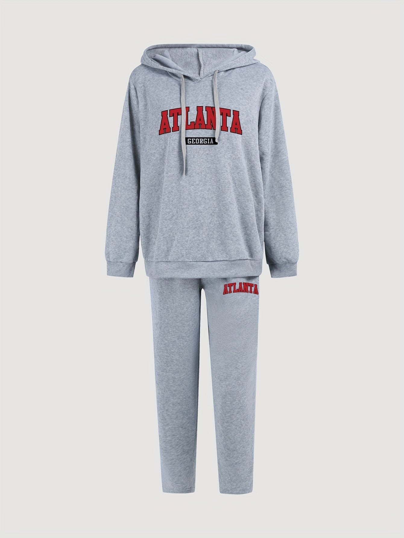 Letter Print Hoodie & Joggers Set