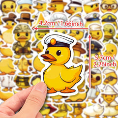 50pcs Yellow Duck Graffiti Stickers for Guitar Skateboard Phone Laptop