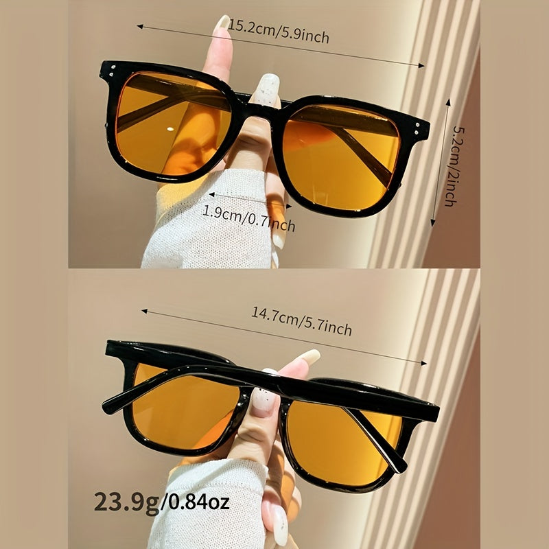 Rivet Square Sunglasses UV400 Sun Shades for Beach Travel