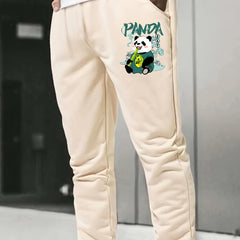 Men's Casual Panda Print Sweatpants for Outdoor Sports