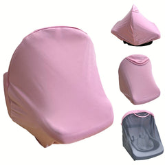 2-in-1 Car Seat Cover Canopy Sun Shade & Bug Net for Baby