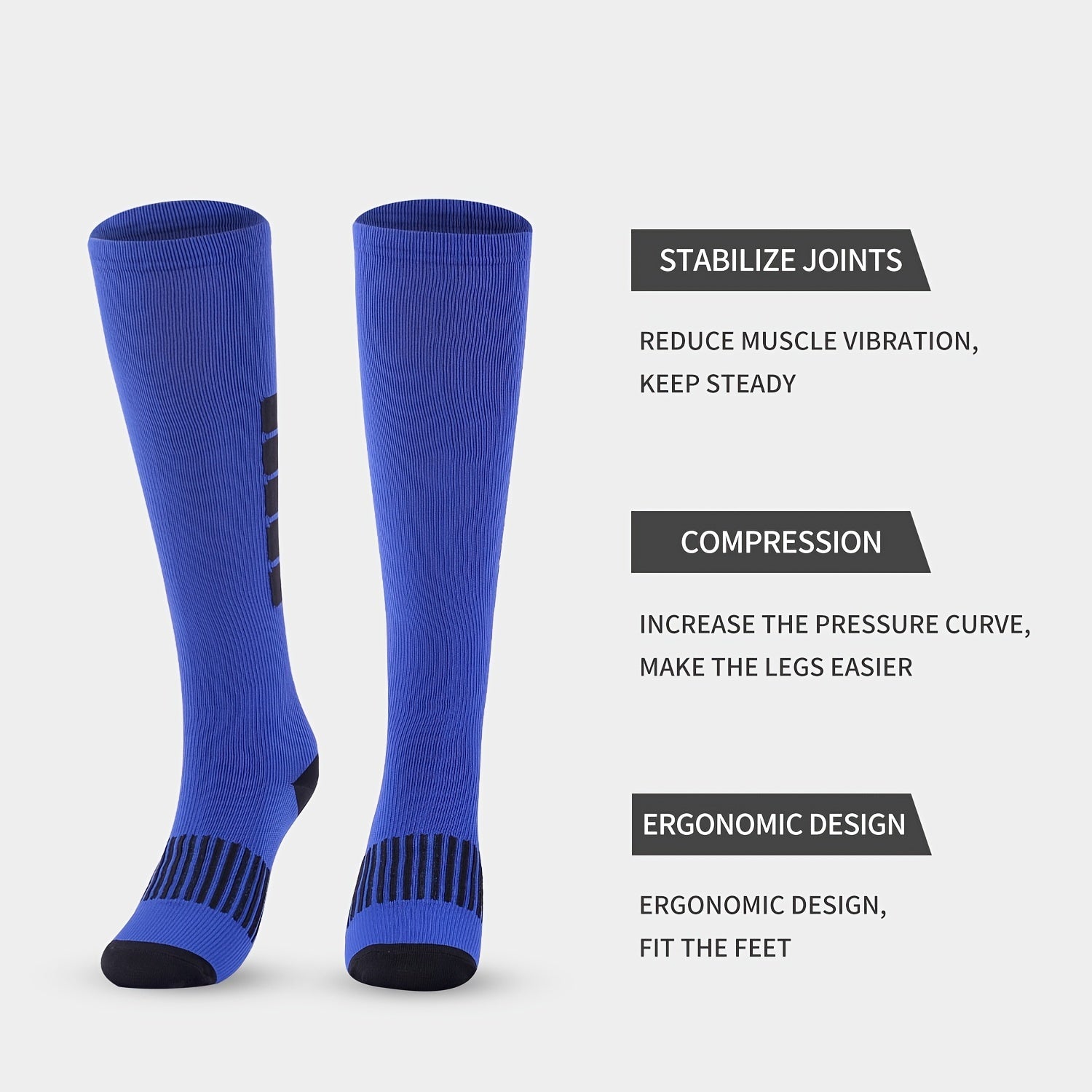 High Performance Compression Socks for Men - Colorful Stripes