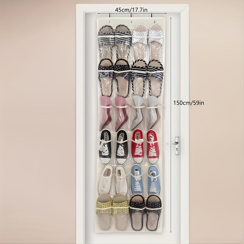 Over The Door Shoe Storage Hanging Bag 24 Grid Multifunctional Organizer