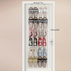 Over The Door Shoe Storage Hanging Bag 24 Grid Multifunctional Organizer
