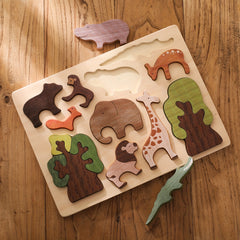 Wooden Forest Animals 3D Puzzle Educational Toy