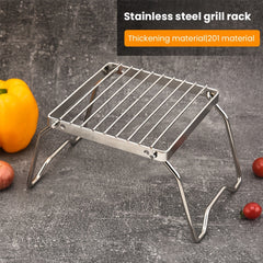 Portable Stainless Steel Campfire Grill Rack for Outdoor BBQ
