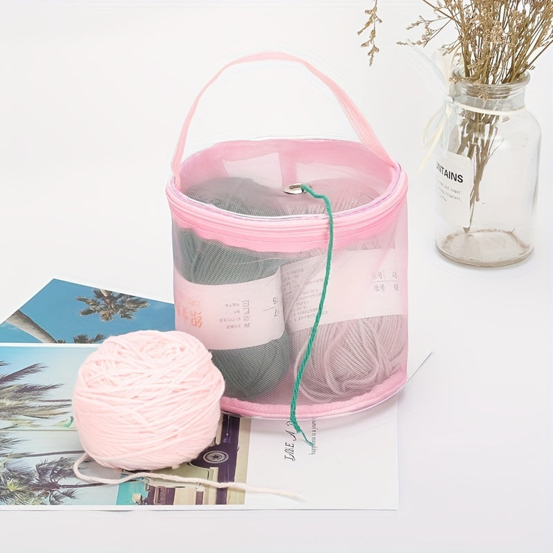 Foldable Yarn Storage Bag, Portable Knitting Yarn Balls Organizer Basket