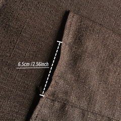 Bohemian Linen Window Curtains Button Rod Pocket Curtains