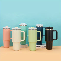 1200ml Stainless Steel Insulation Cup with Straw, Outdoor Sports Gift