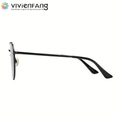 VIVIENFANG Round Polarized Aviator Sunglasses For Men UV Protection