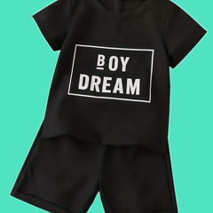 2pcs Boys Dream T-shirt & Shorts Summer Clothes Sets