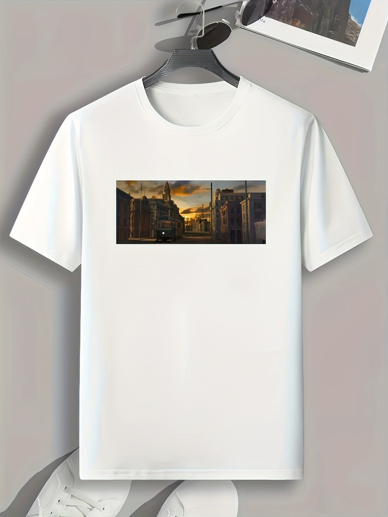 Street Painting Graphic Print Tee for Men