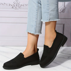 Women's Solid Flat Slip On Lightweight Non-slip Shoes