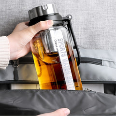 Large Capacity Glass Infuser Water Bottle Tea Tumbler Strainer