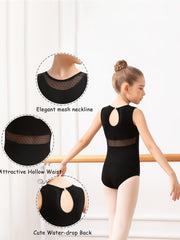 Cotton Ballet Leotard Sleeveless Jumpsuit for Kids
