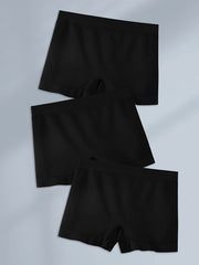 3 Seamless Boyshort Panties Stretch Ribbed Lingerie