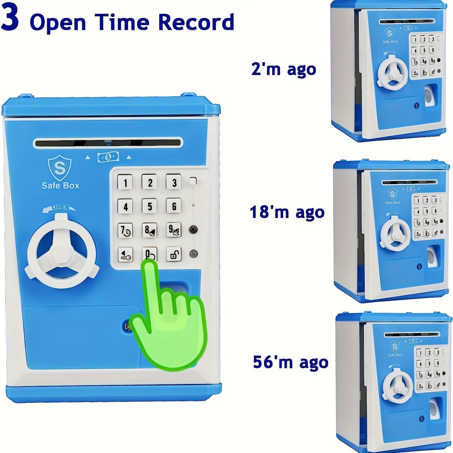 Kids ATM Bank w/ Fingerprint Password - Money Savings Jar