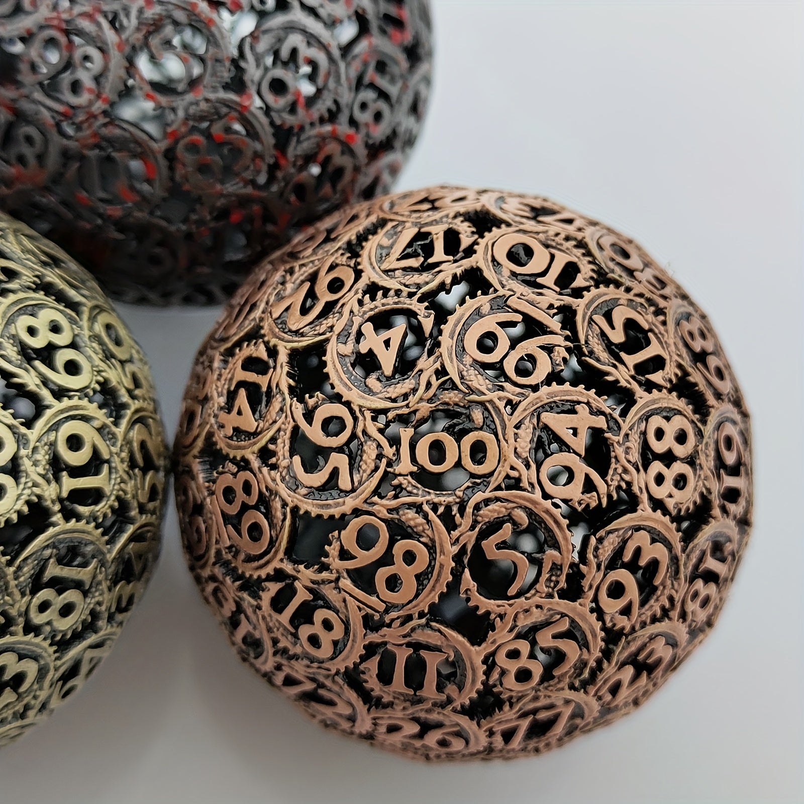 Metal Hollow Dice Polyhedral RPG Accessories Halloween Gift