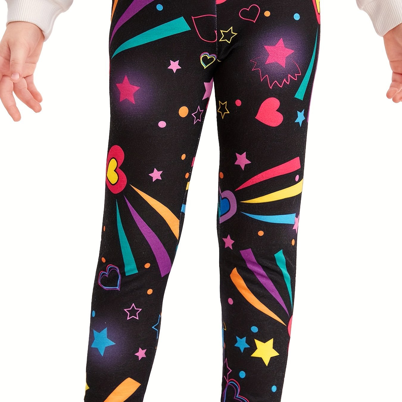 Girls Galaxy Graphic Ankle Pants Slim Fit Legging Pants