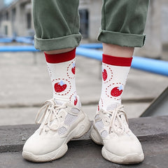5 Pairs Women's Novelty Cartoon Pattern Crew Socks Multicolor Casual Breathable