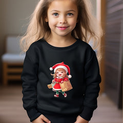 OERYUI Shopping Girl Graphic Sweatshirt Comfy Pullover Kids Clothes