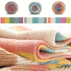 Milk Cotton Rainbow Yarn for DIY Knitting Crocheting Soft Comfortable