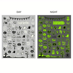 3D Luminous Stickers Flame Star Glitter Resin Filling Nail Art DIY