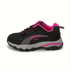 Girl's Knit Hiking Shoes Comfy Lace Up Sneakers