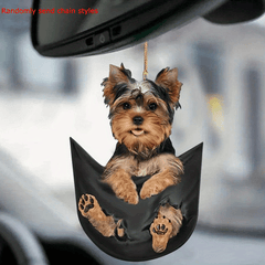 Dog Hanging Ornament Funny Cartoon Car Backpack Chain Rear Animal Pendant
