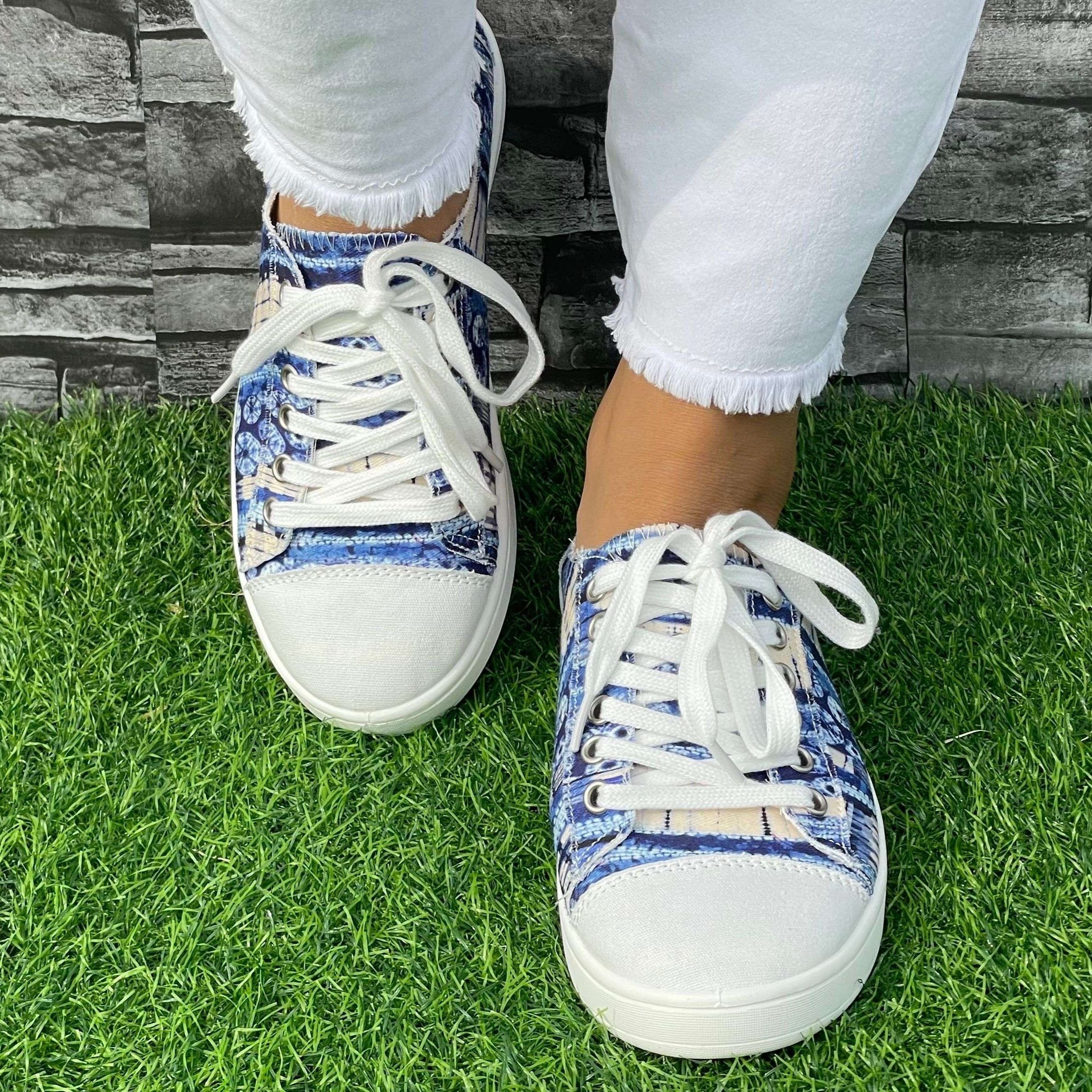 Striped Pattern Flat Shoes Women's Lightweight Casual Shoes