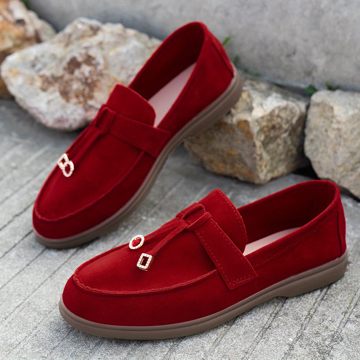 Women's Comfy Flat Loafers Slip On Shoes Round Toe Casual Walking Flats